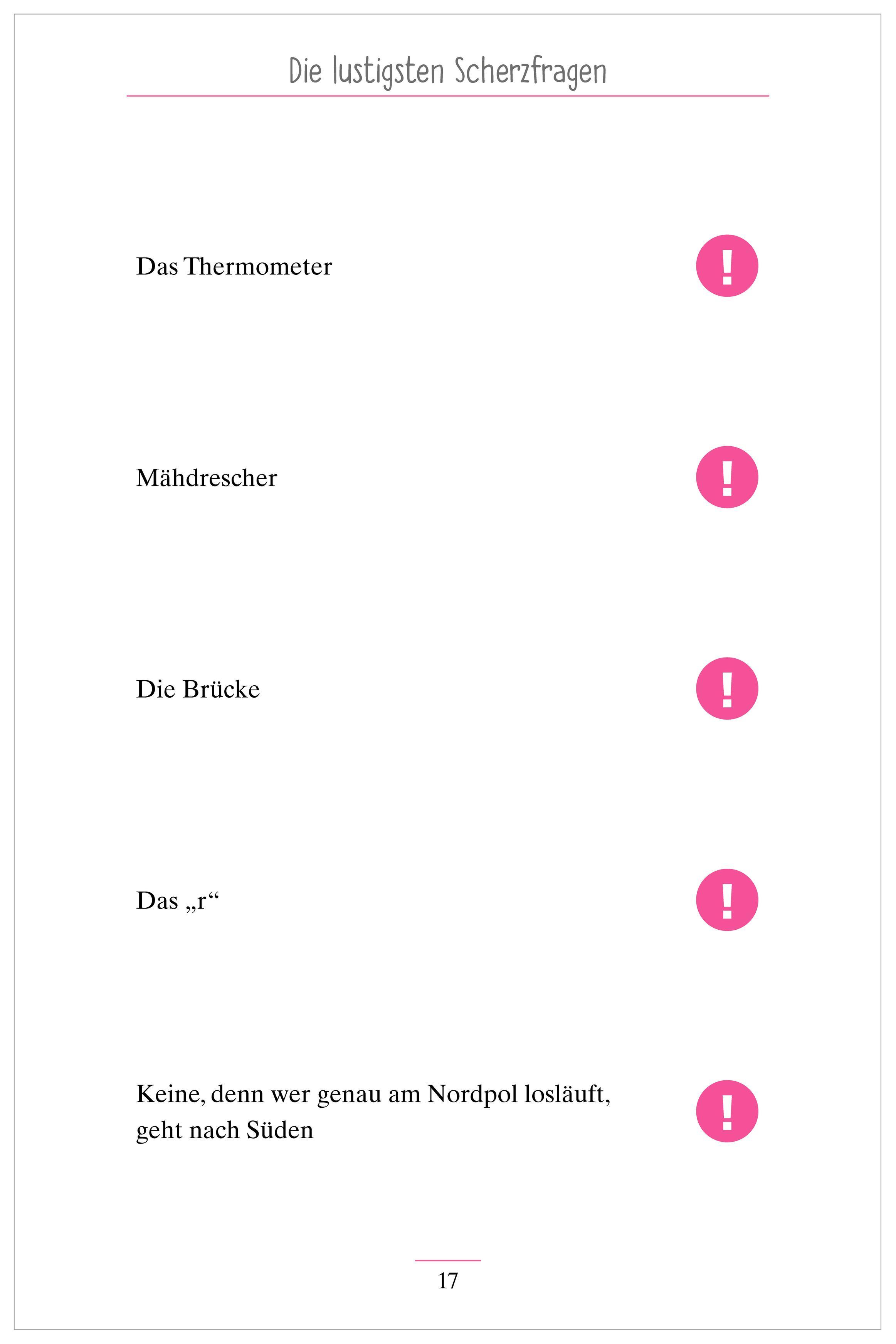 Beispielinhalt (Bild) Heitere Scherzfragen. Das Gedächtnistraining-Quiz für Senioren. Ideal als Beschäftigung, Gedächtnistraining, Aktivierung bei Demenz.