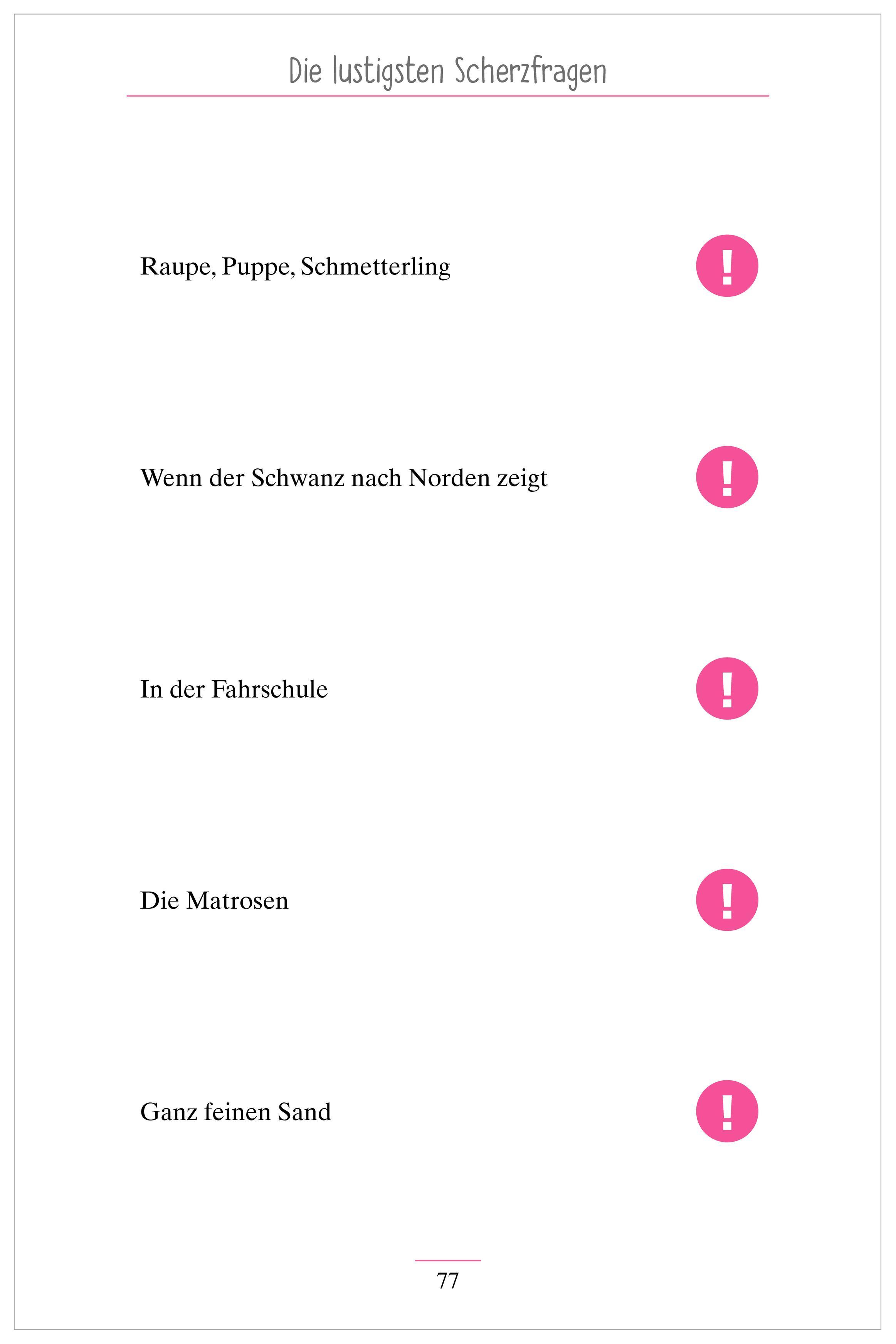 Beispielinhalt (Bild) Heitere Scherzfragen. Das Gedächtnistraining-Quiz für Senioren. Ideal als Beschäftigung, Gedächtnistraining, Aktivierung bei Demenz.