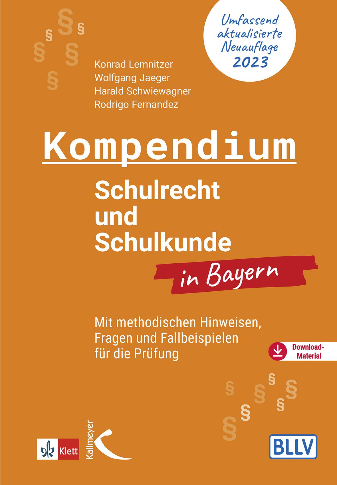 Vorderes Coverbild Kompendium Schulrecht und Schulkunde in Bayern