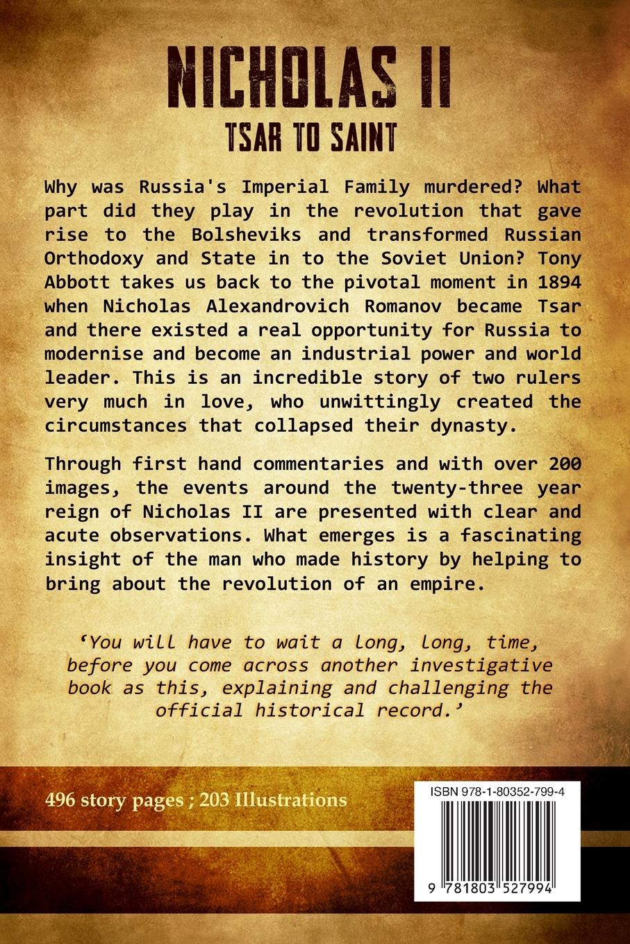 Rückseitencover Nicholas II