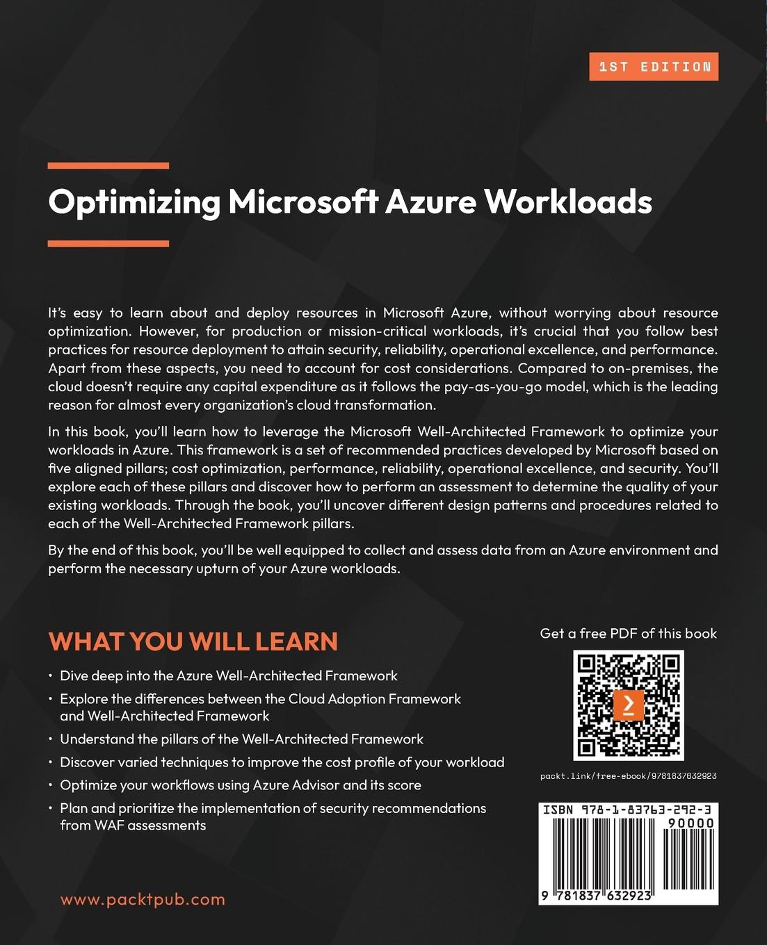 Rückseitencover Optimizing Microsoft Azure Workloads