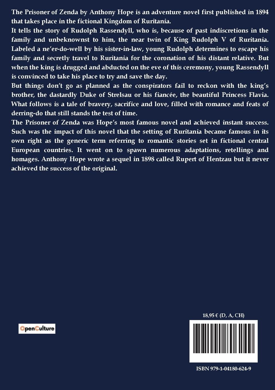 Rückseitencover The Prisoner of Zenda