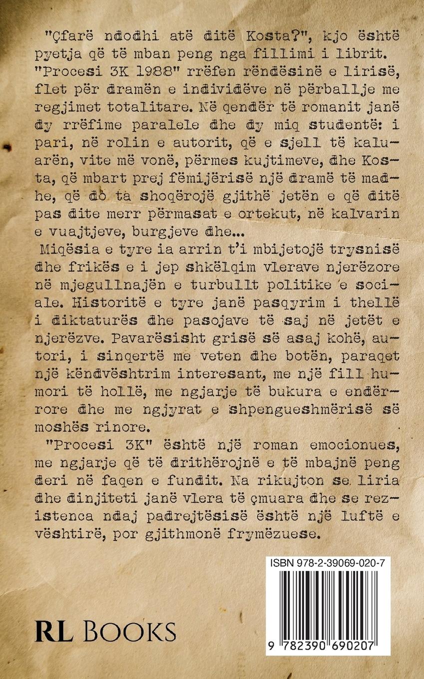 Rückseitencover Procesi 3K 1988