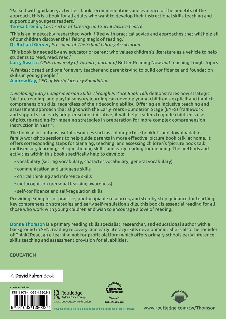 Rückseitencover Developing Early Comprehension Skills Through Picture Book Talk