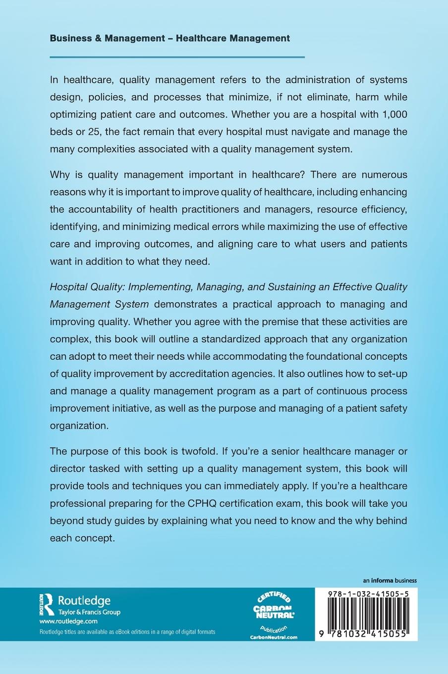 Rückseitencover Hospital Quality