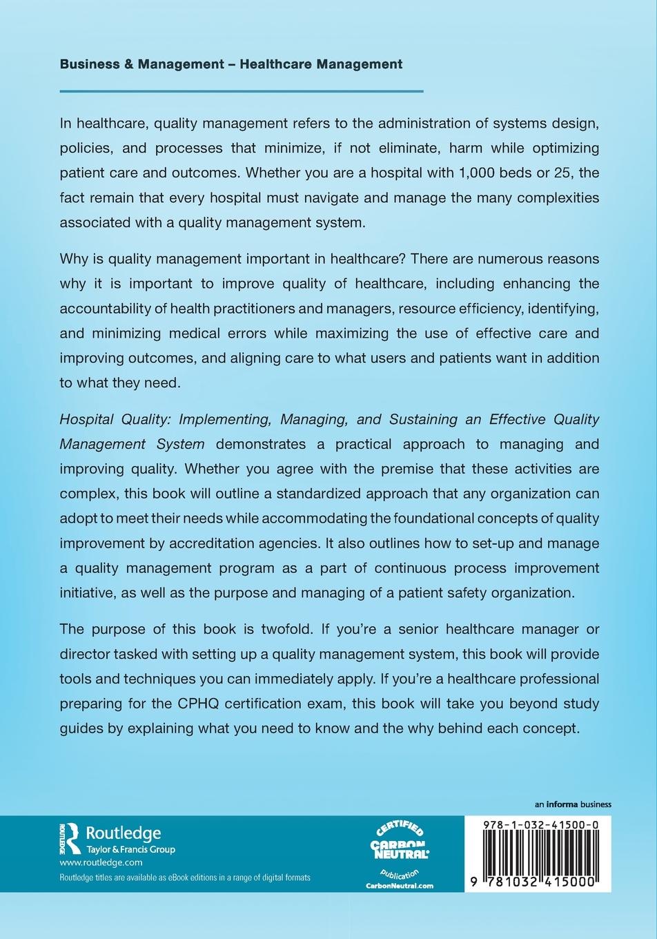 Rückseitencover Hospital Quality