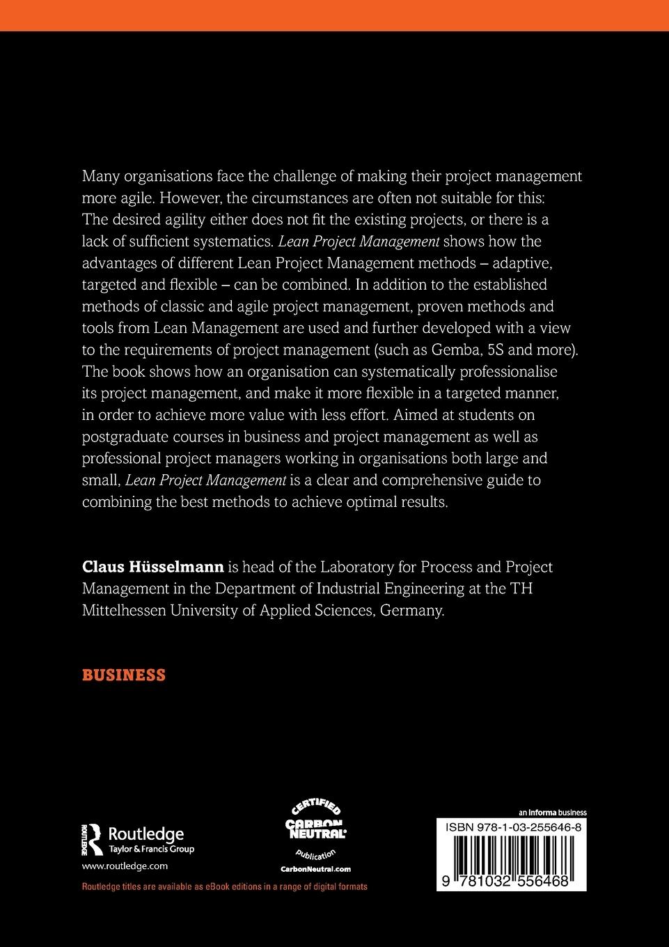 Rückseitencover Lean Project Management