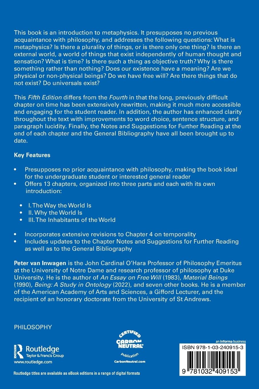 Rückseitencover Metaphysics