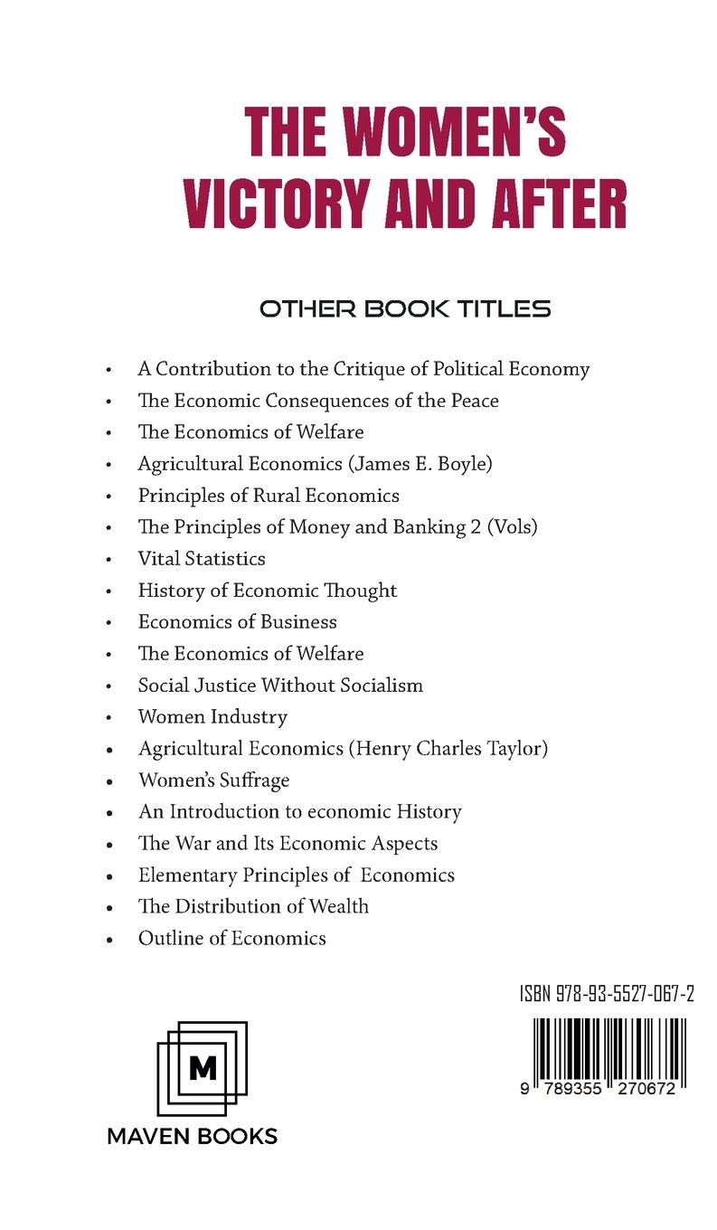 Rückseitencover THE WOMEN'S VICTORY AND AFTER