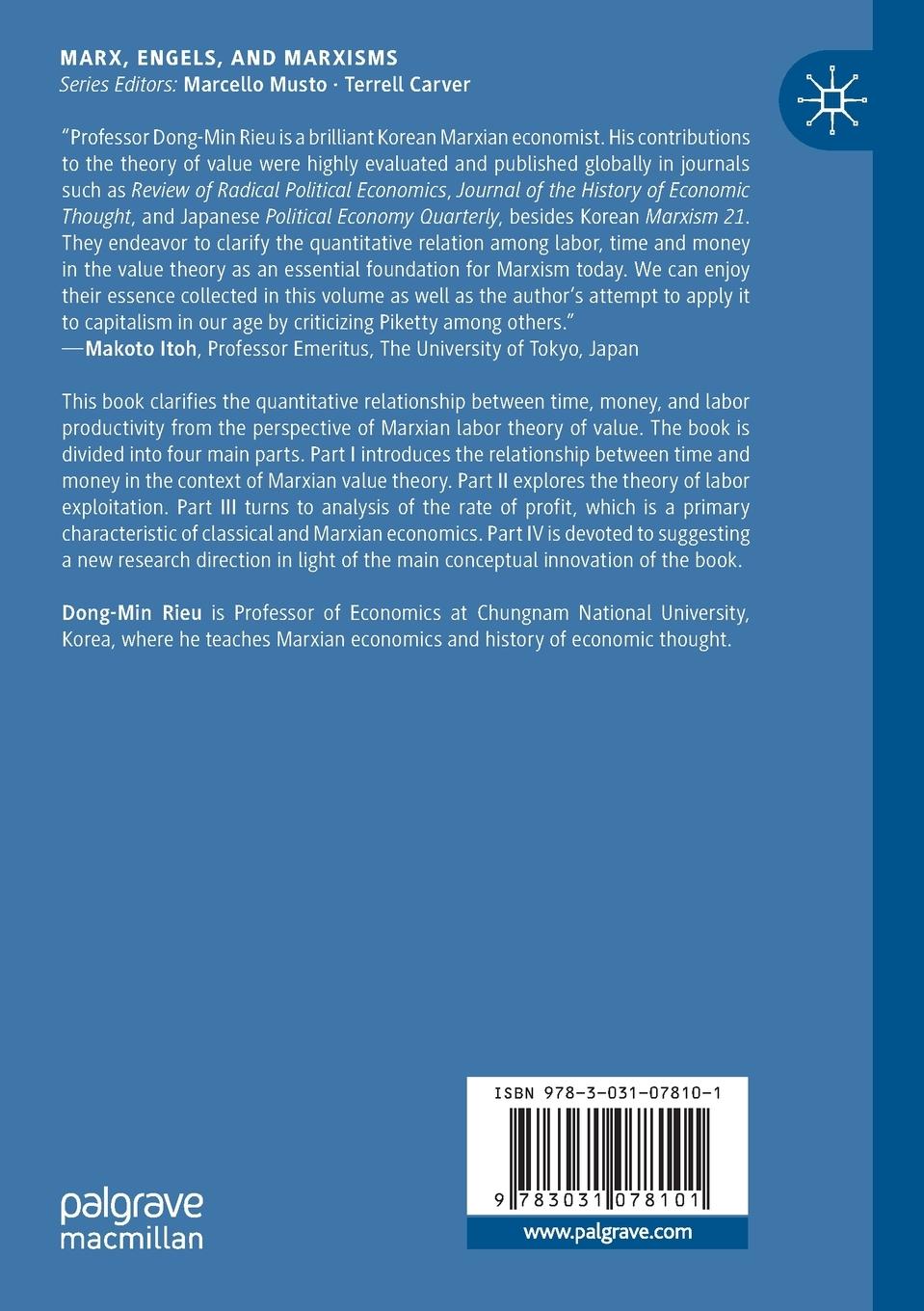 Rückseitencover A Mathematical Approach to Marxian Value Theory