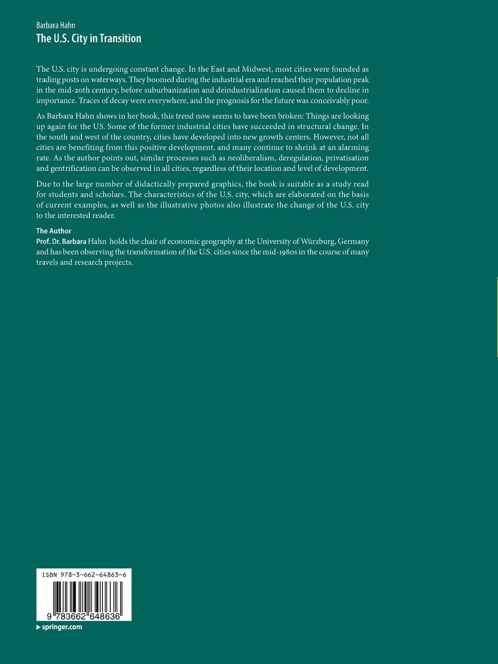 Rückseitencover The U.S. City in Transition