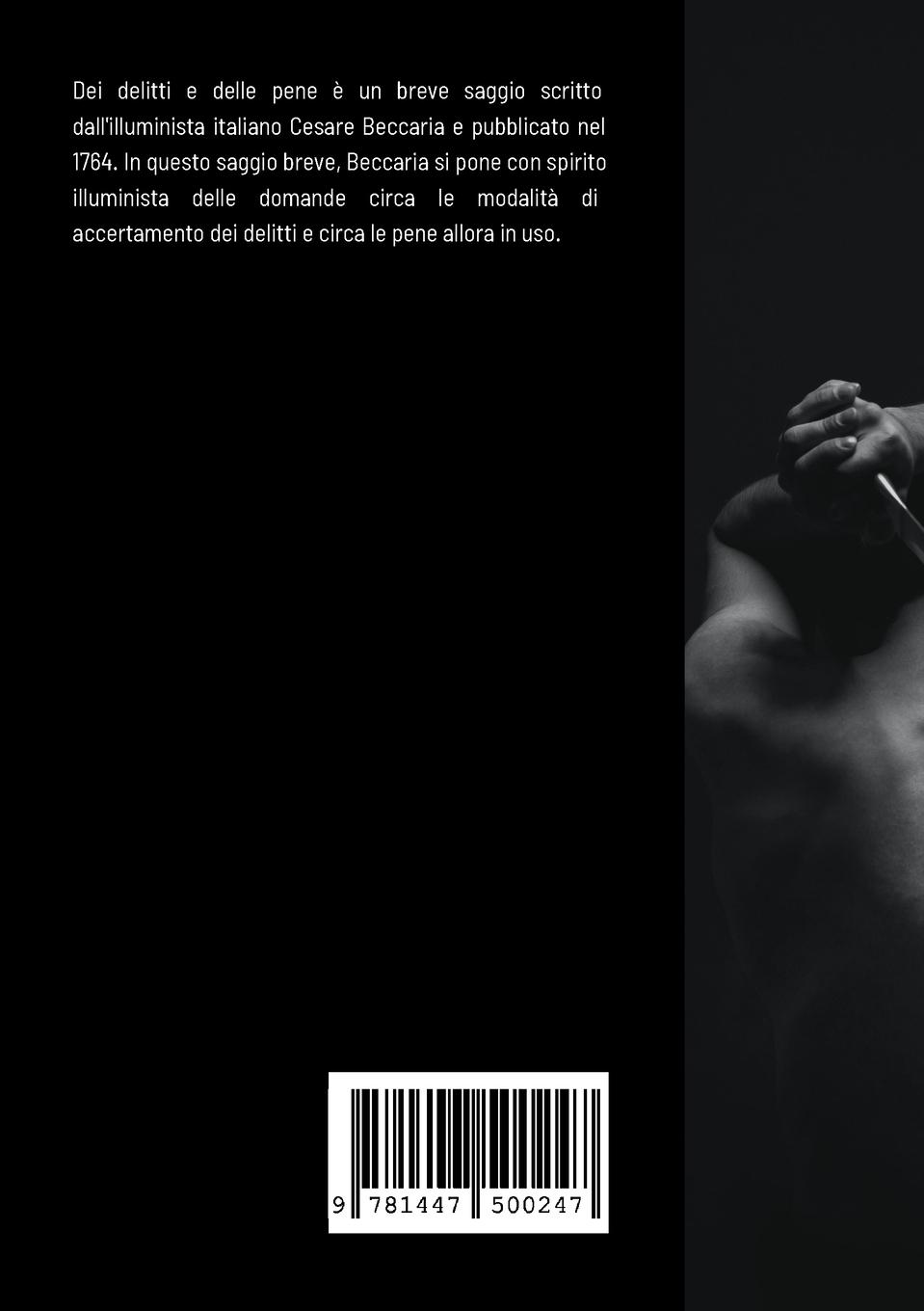Rückseitencover Dei delitti e delle pene