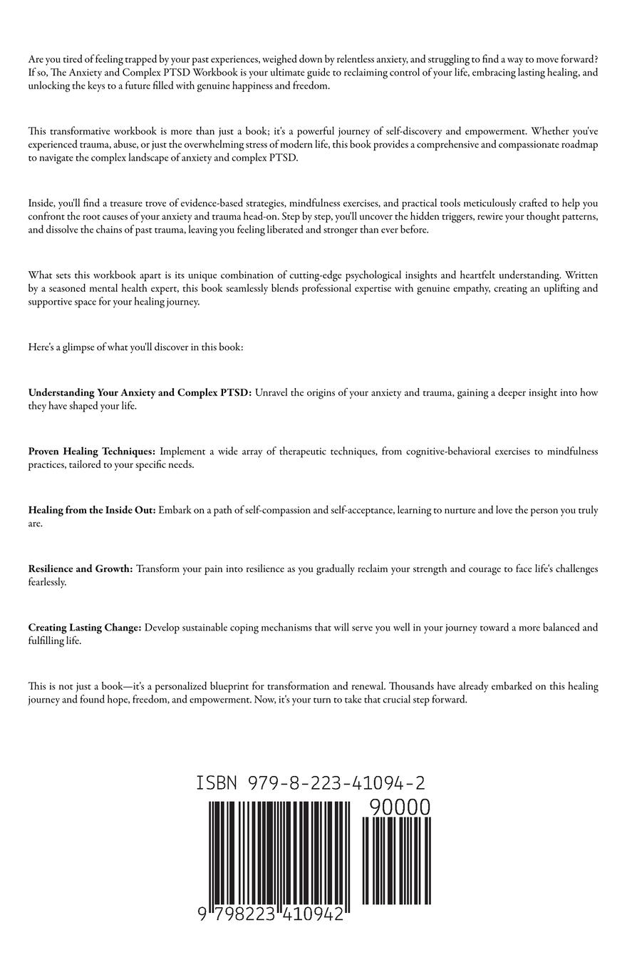 Rückseitencover The Anxiety and Complex PTSD Workbook