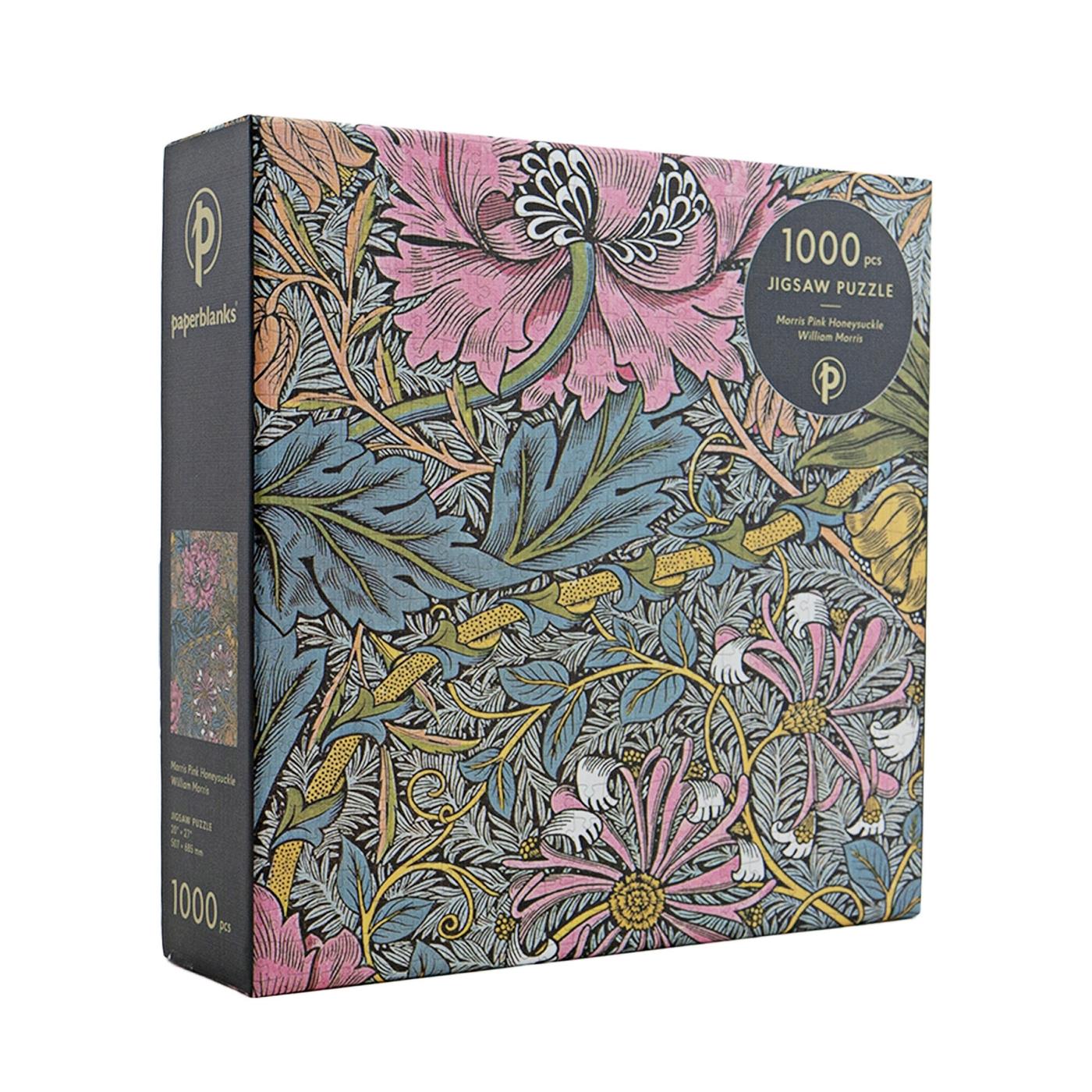Vorderes Coverbild Morris Pink Honeysuckle 1000 Piece Jigsaw Puzzle by Paperblanks (William Morris)