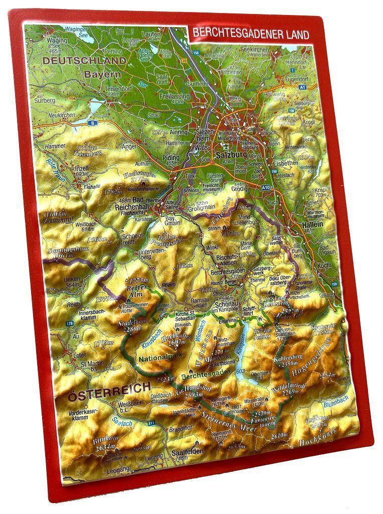 Beispielinhalt (Bild) Reliefpostkarte Berchtesgadener Land