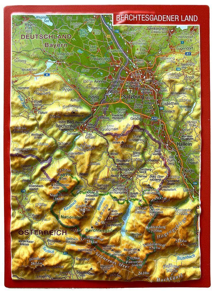 Vorderes Coverbild Reliefpostkarte Berchtesgadener Land