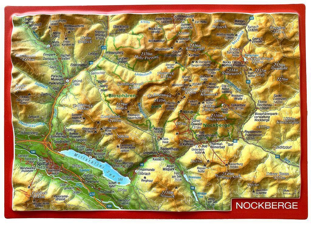 Vorderes Coverbild Reliefpostkarte Nockberge