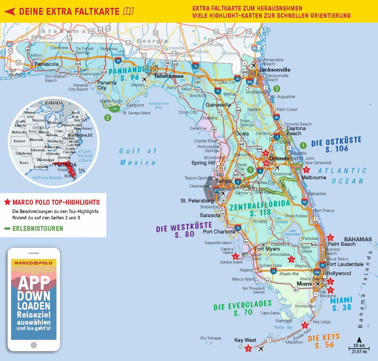 Beispielinhalt (Bild) MARCO POLO Reiseführer Florida