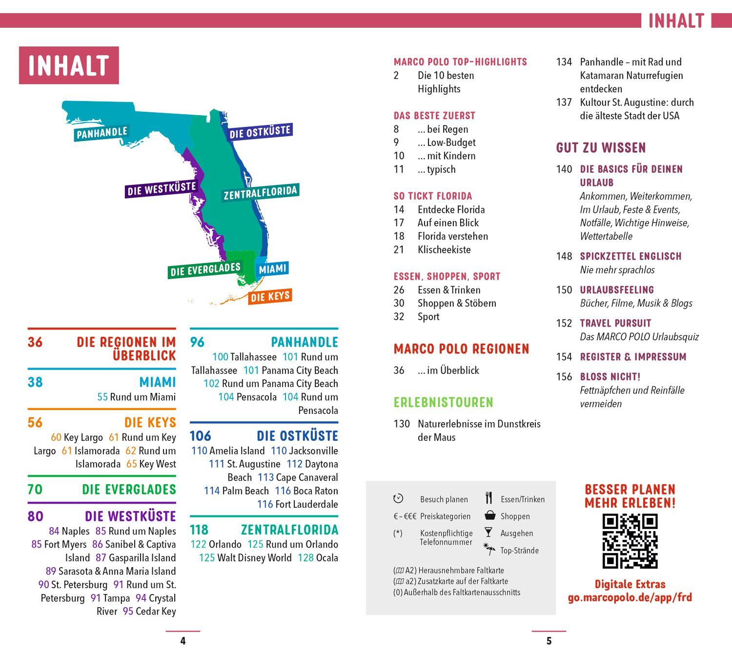 Beispielinhalt (Bild) MARCO POLO Reiseführer Florida