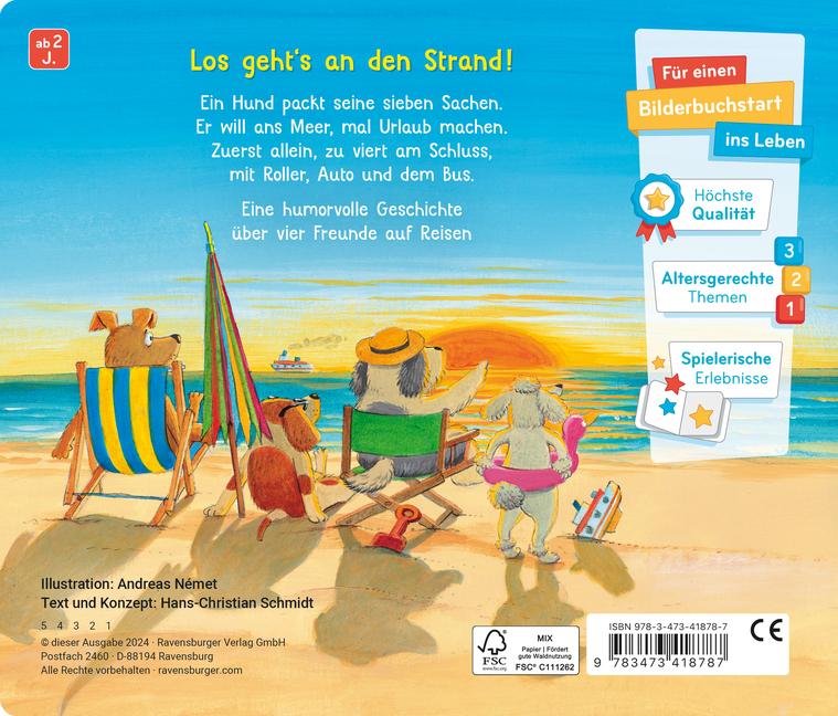 Beispielinhalt (Bild) Vier Freunde wollen Urlaub machen