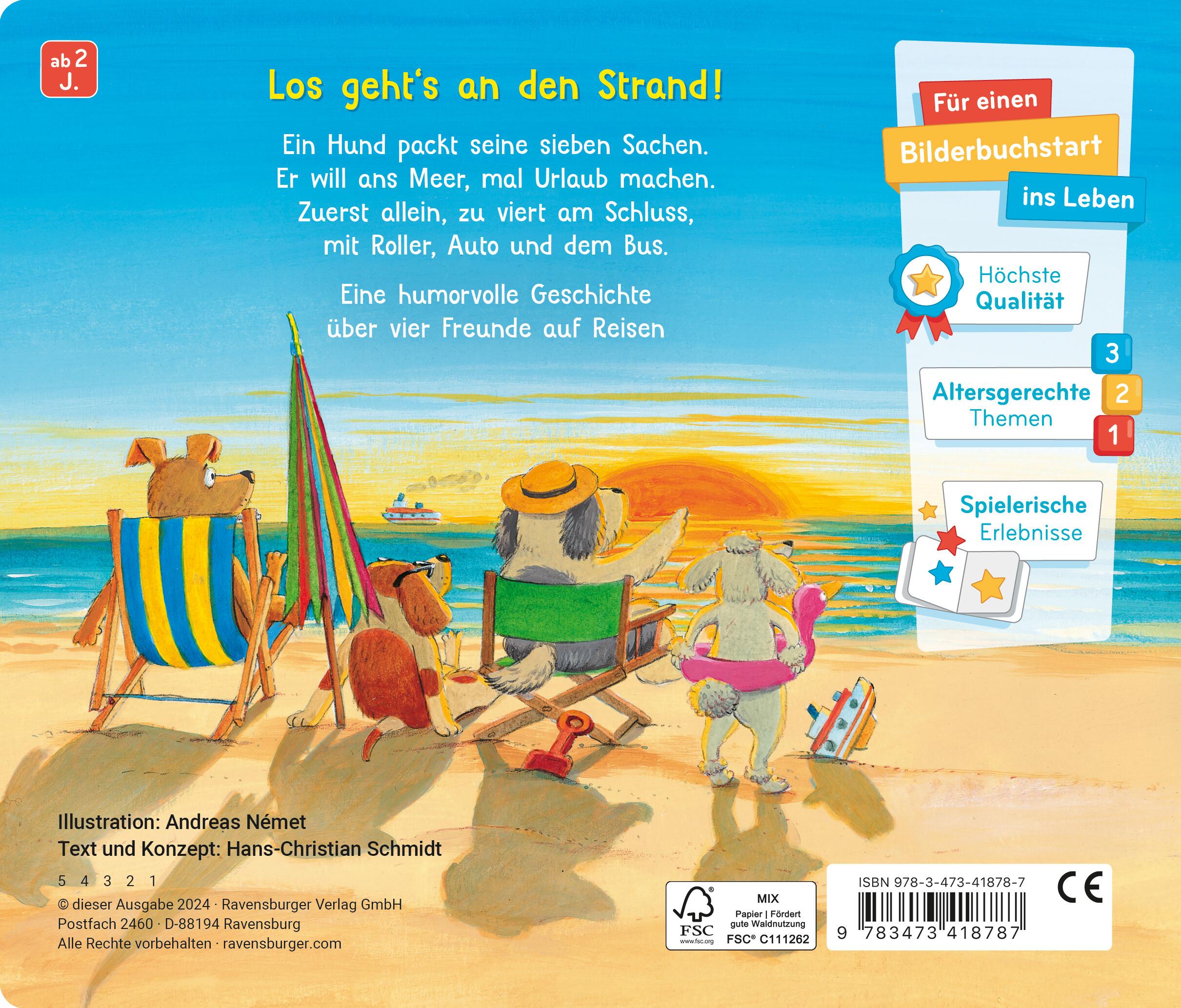 Rückseitencover Vier Freunde wollen Urlaub machen