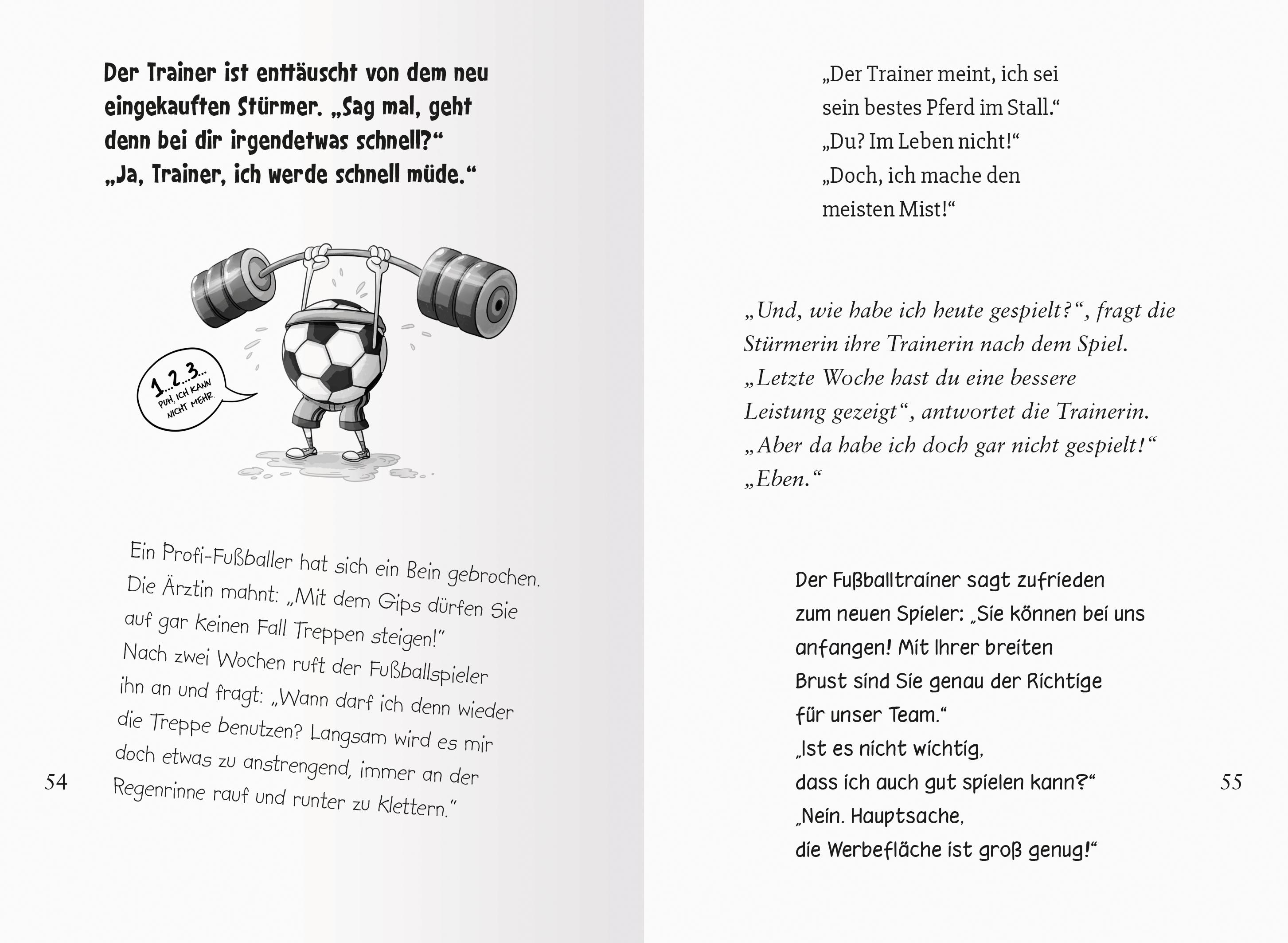 Beispielinhalt (Bild) Auf den Rasen, fertig, los! Die besten Fußballwitze