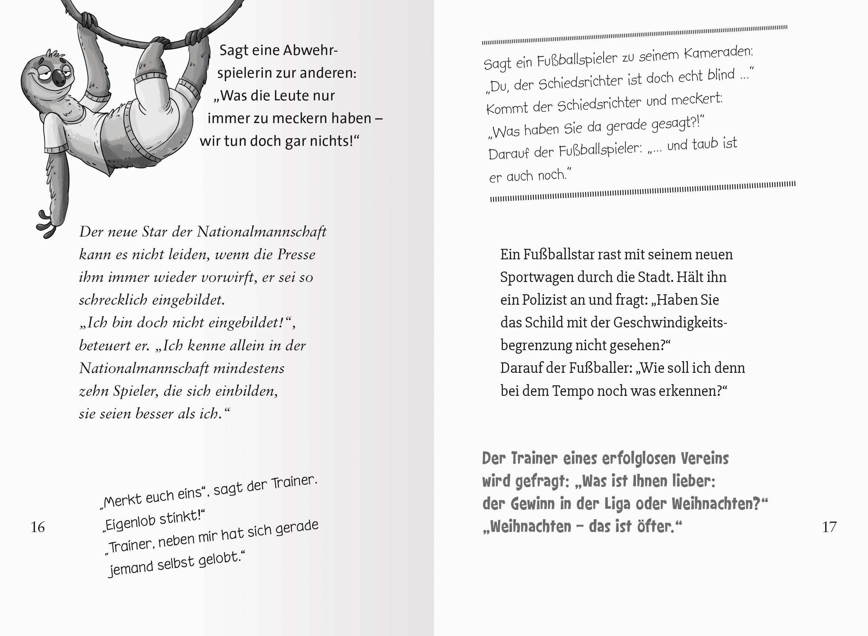 Beispielinhalt (Bild) Auf den Rasen, fertig, los! Die besten Fußballwitze