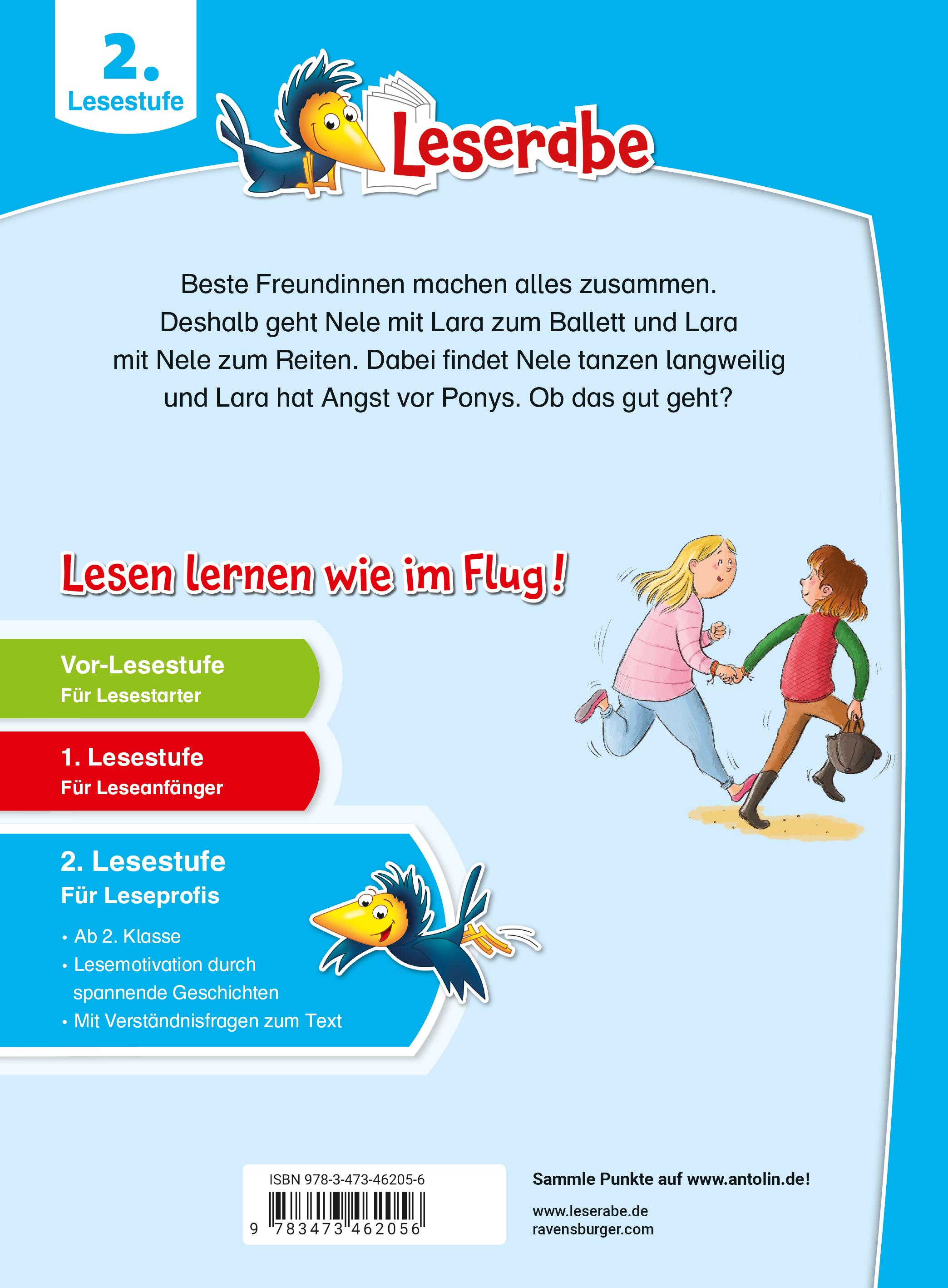 Rückseitencover Leserabe 2. Lesestufe - Beste Freundinnen auf dem Reiterhof