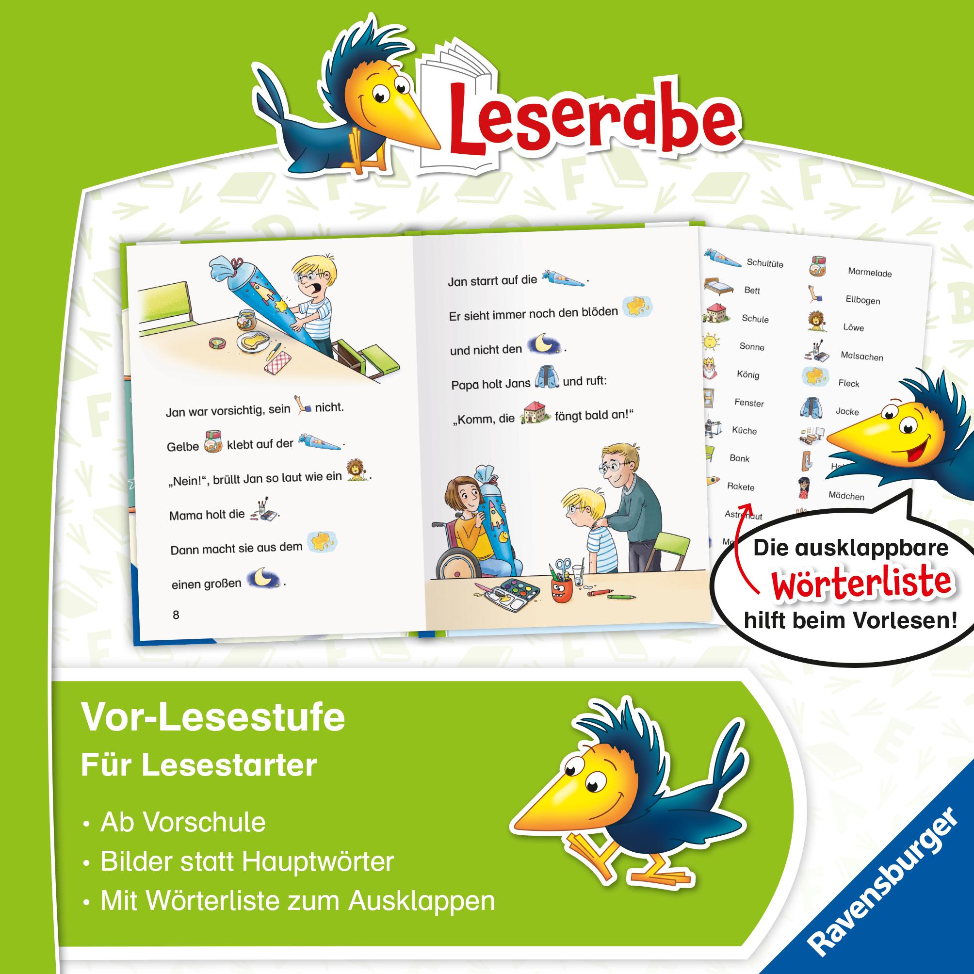 Beispielinhalt (Bild) Leserabe Vor-Lesestufe - Lustige Geschichten vom 1. Schultag