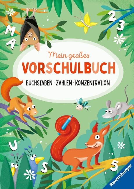 Vorderes Coverbild Mein großes Vorschulbuch: Buchstaben Zahlen Konzentration