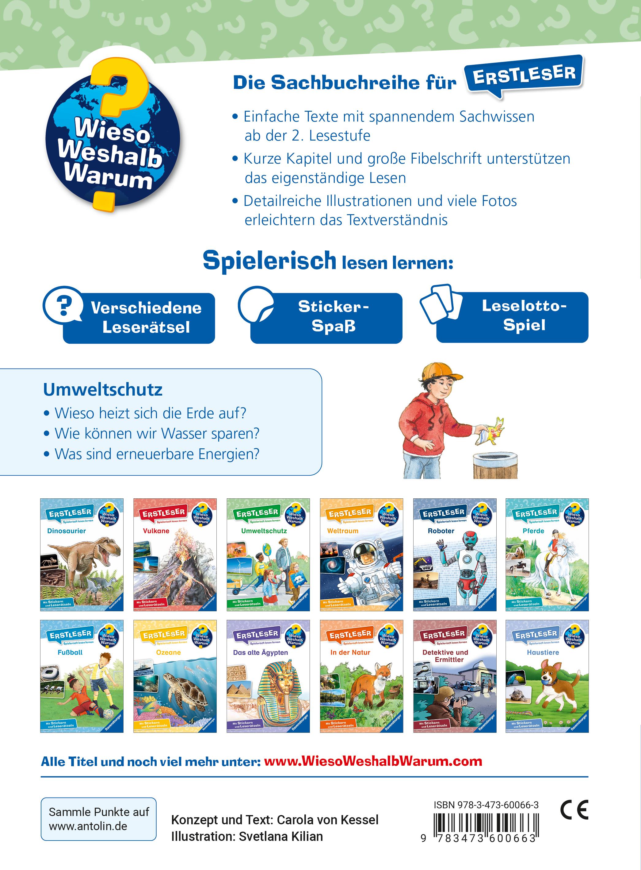 Rückseitencover Wieso? Weshalb? Warum? Erstleser, Band 13 - Umweltschutz