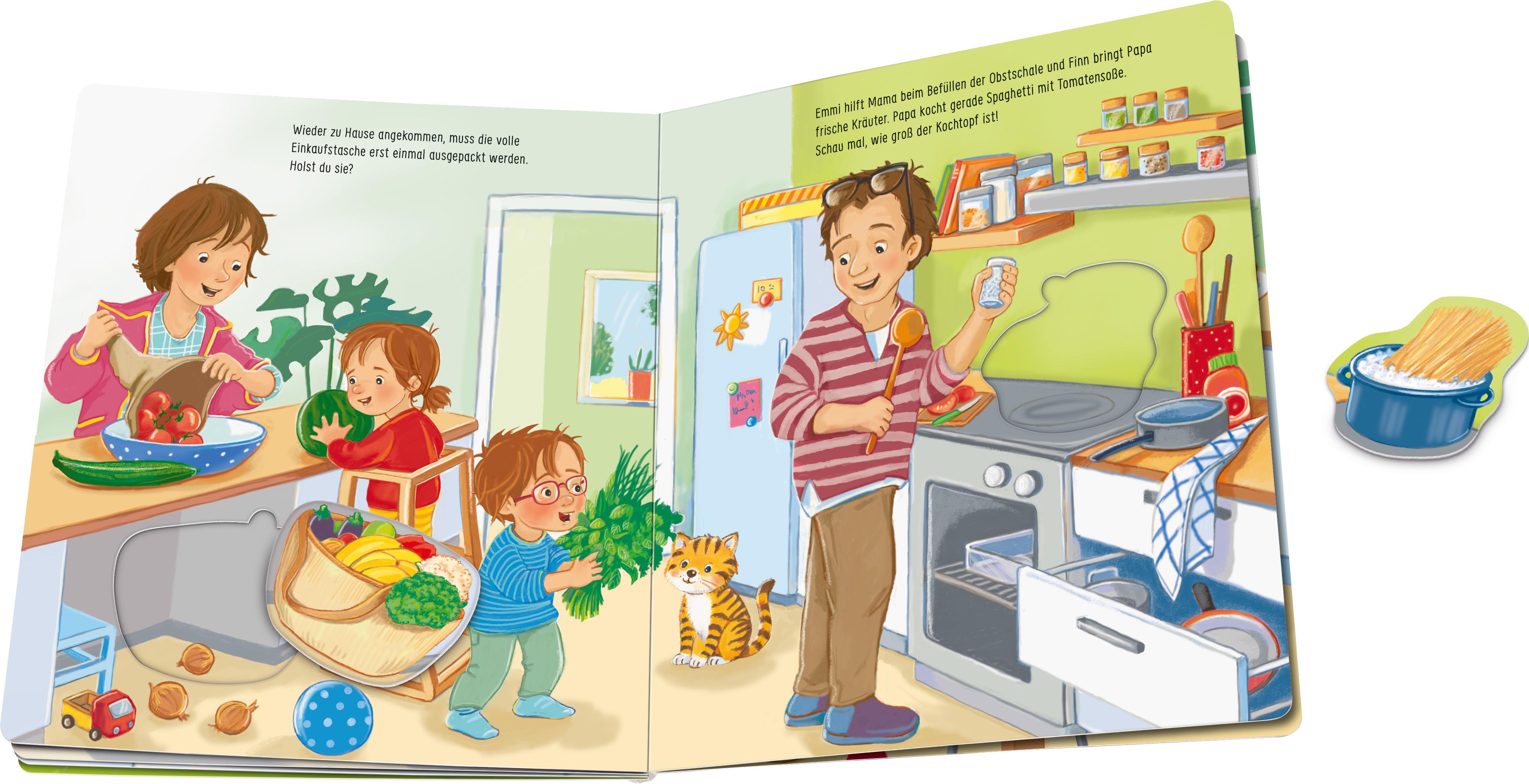 Beispielinhalt (Bild) Mein großes Puzzle-Spielbuch - Das essen wir heute