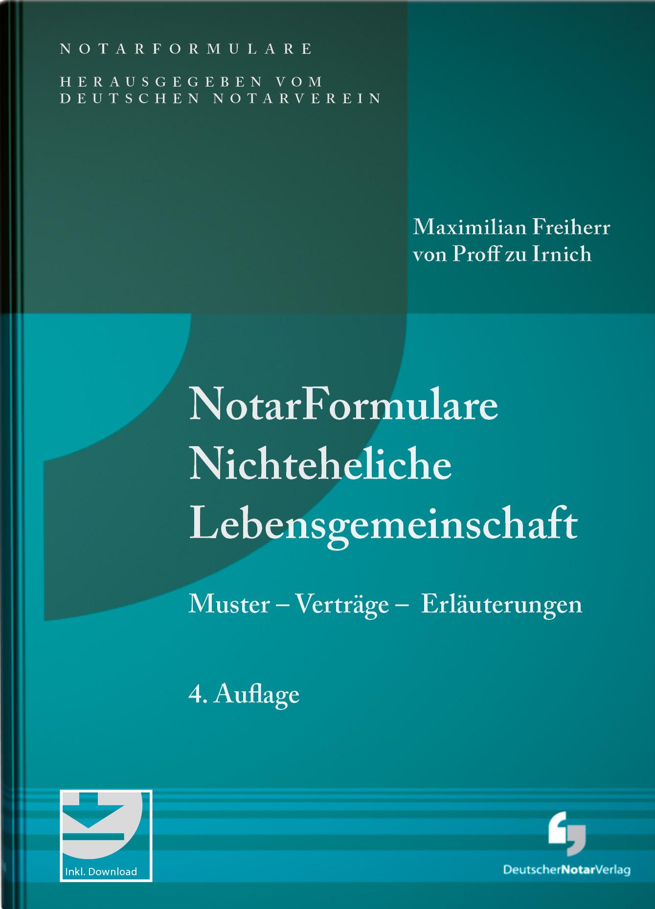Vorderes Coverbild NotarFormulare Nichteheliche Lebensgemeinschaft
