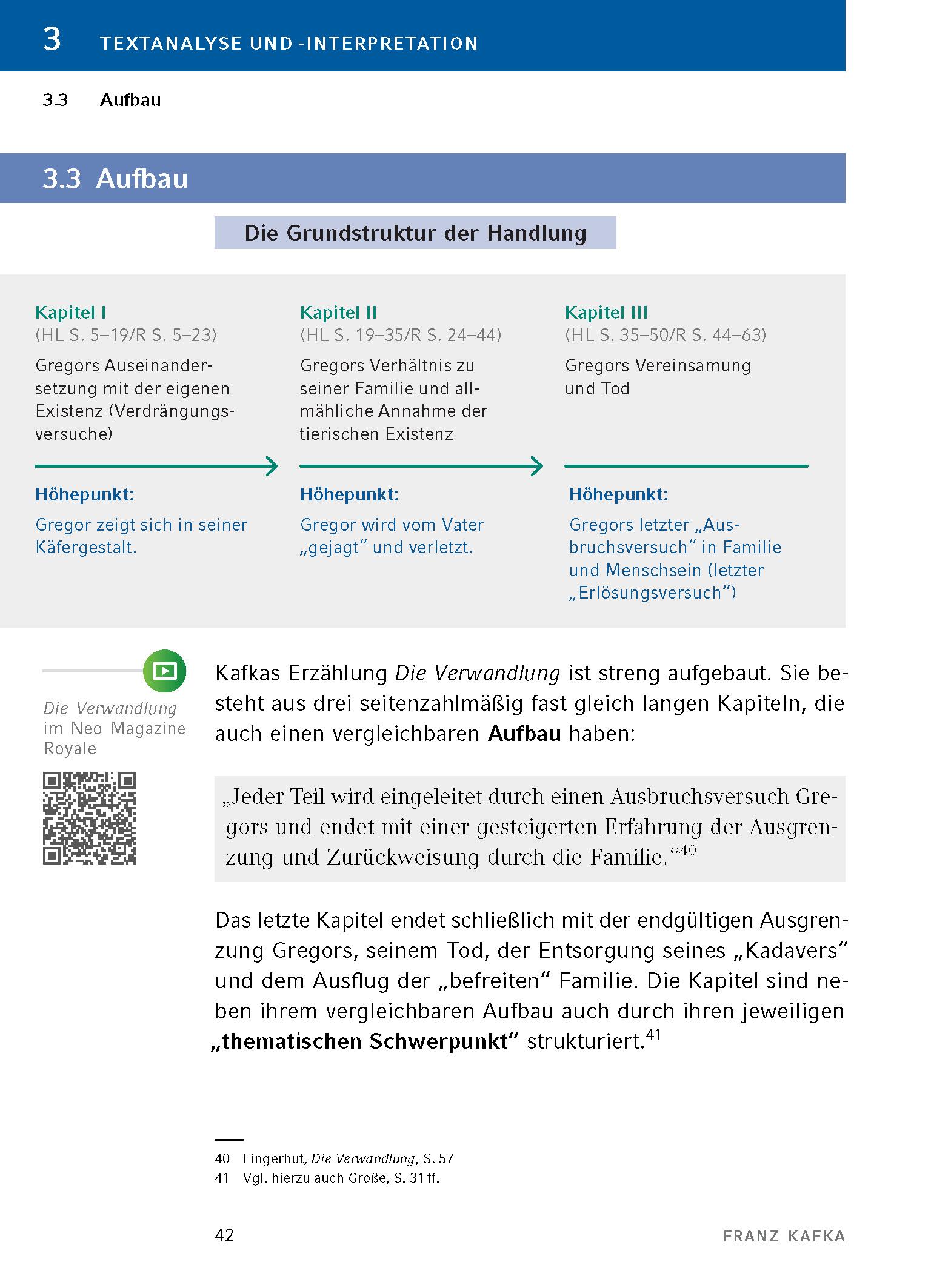 Beispielinhalt (Bild) Die Verwandlung - Textanalyse und Interpretation