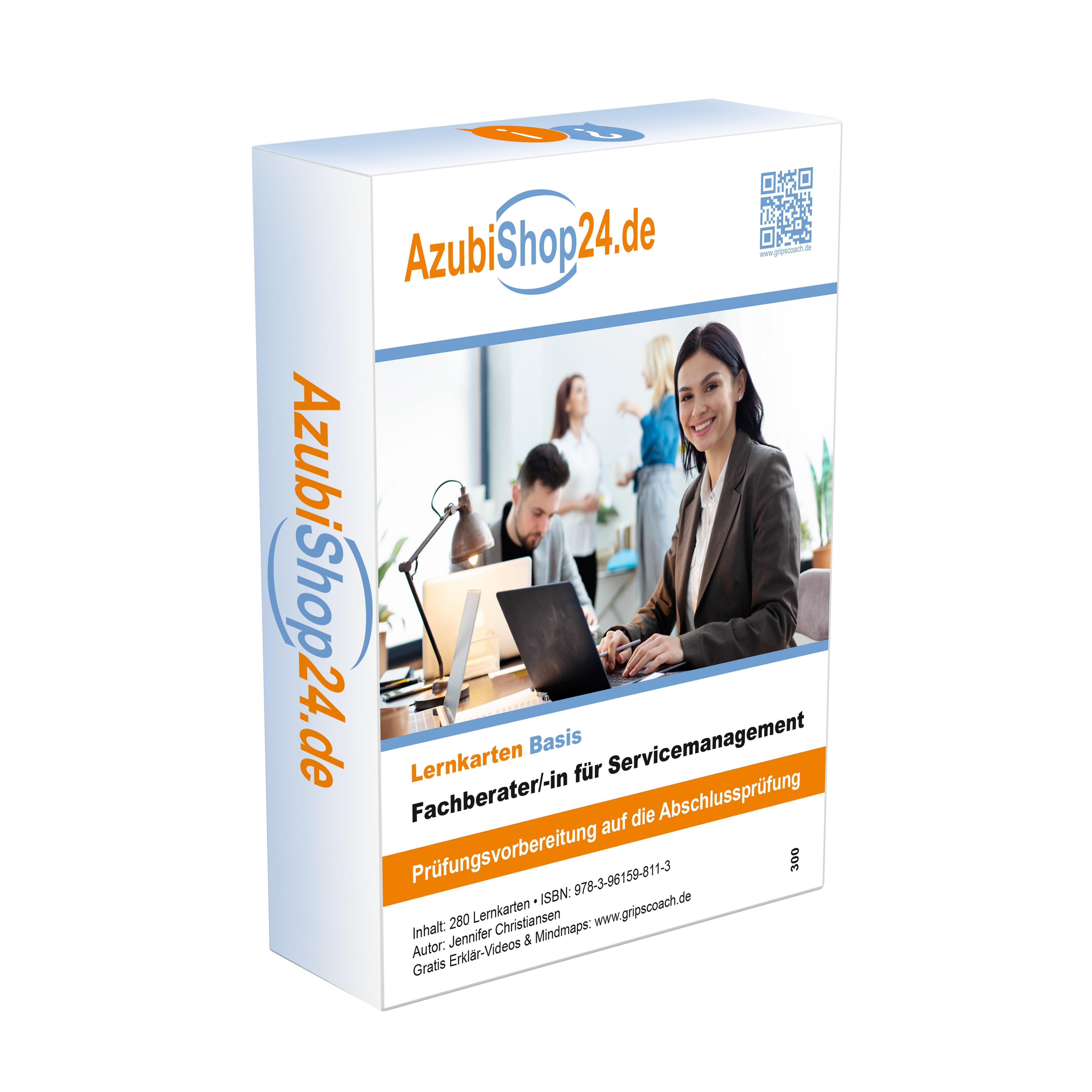 Vorderes Coverbild AzubiShop24.de Lernkarten Fachberater für Servicemanagement