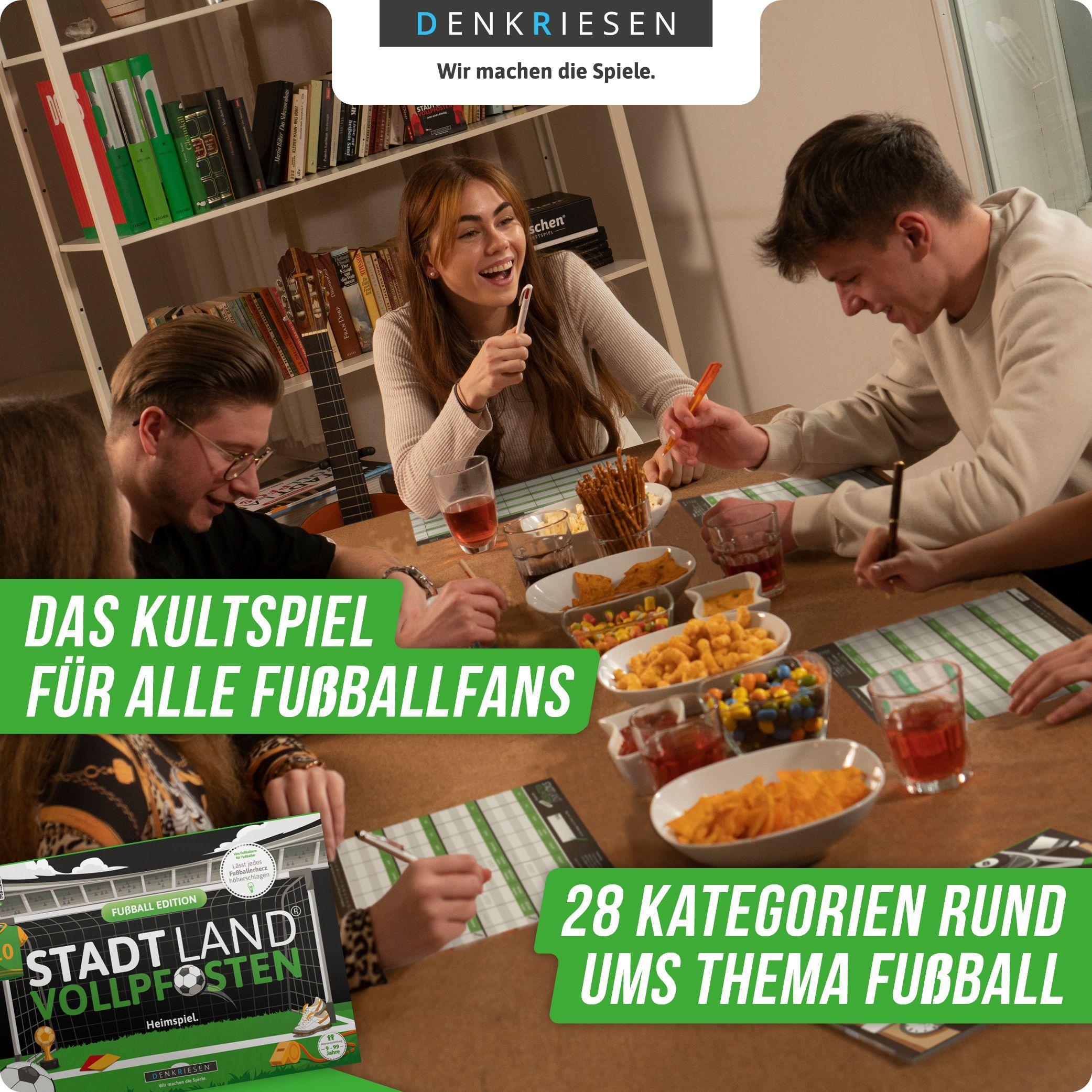 Beispielinhalt (Bild) DENKRIESEN - STADT LAND VOLLPFOSTEN® - FUßBALL EDITION - "Heimspiel." - A4