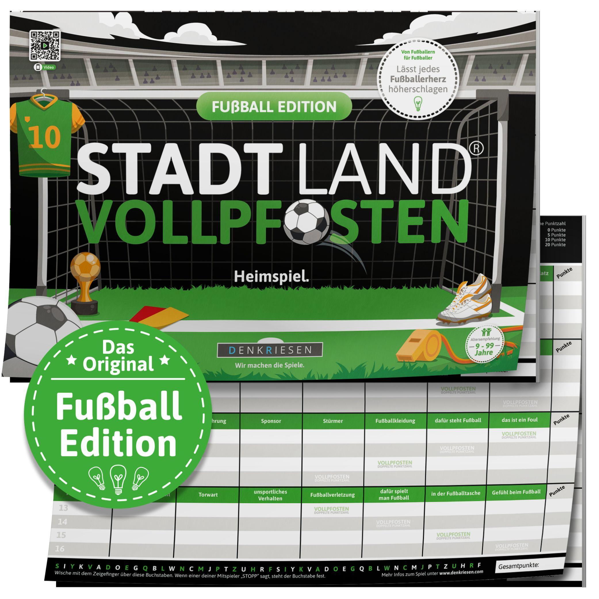 Vorderes Coverbild DENKRIESEN - STADT LAND VOLLPFOSTEN® - FUßBALL EDITION - "Heimspiel." - A4