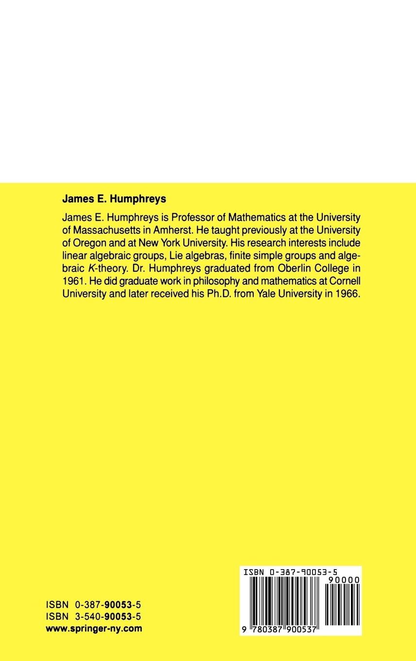 Rückseitencover Introduction to Lie Algebras and Representation Theory