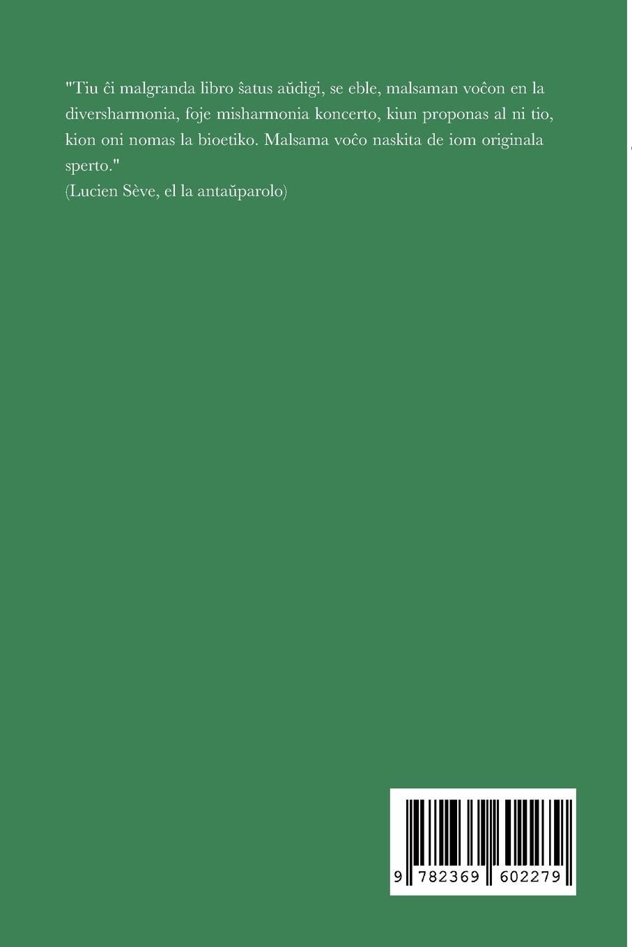 Rückseitencover Bioetiko kaj demokratio