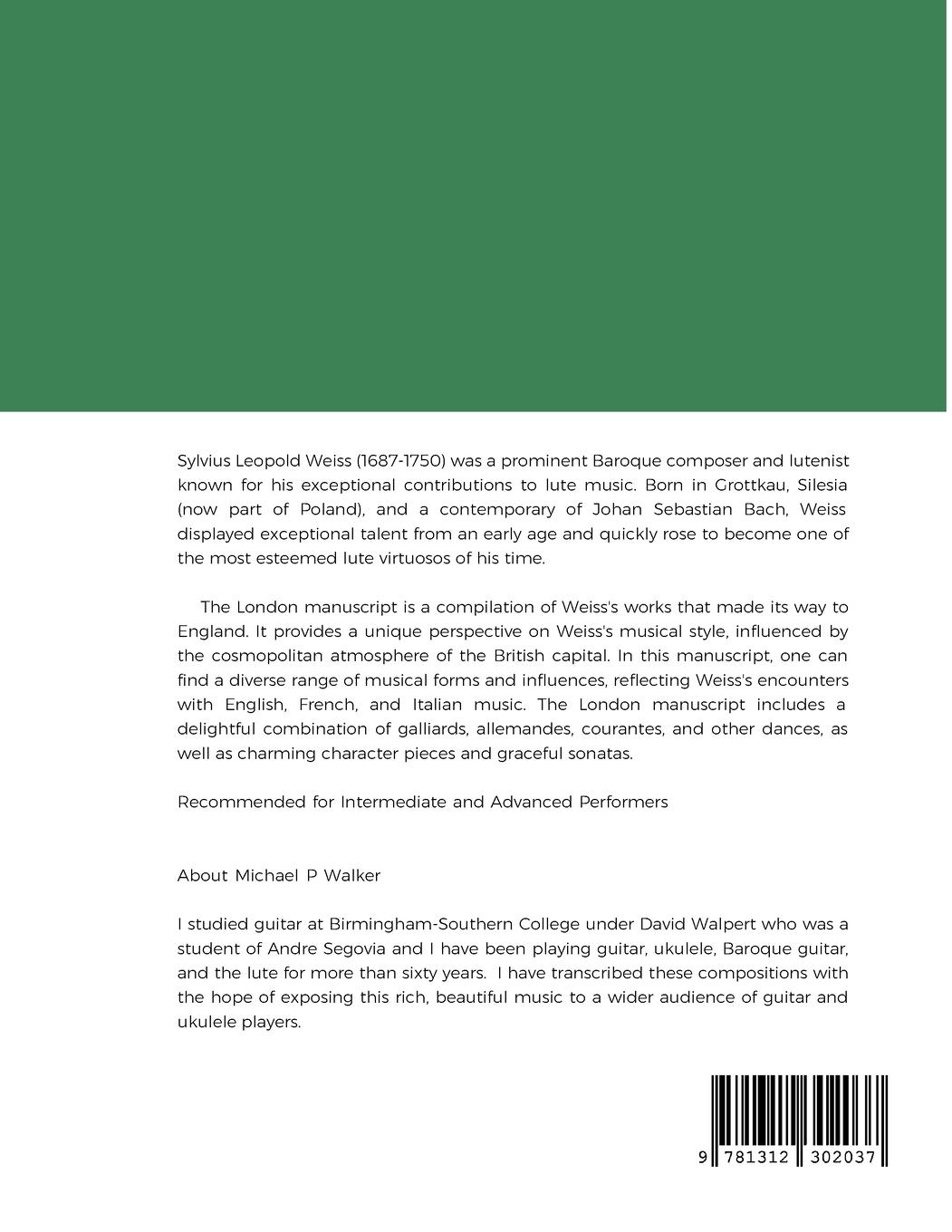 Rückseitencover Sylvius Leopold Weiss