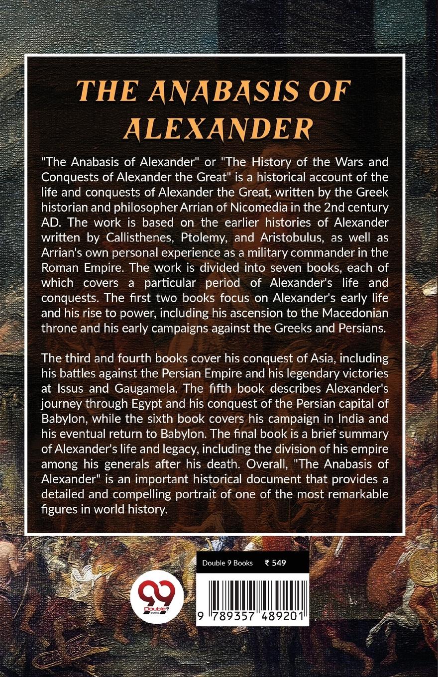 Rückseitencover The Anabasis Of Alexander