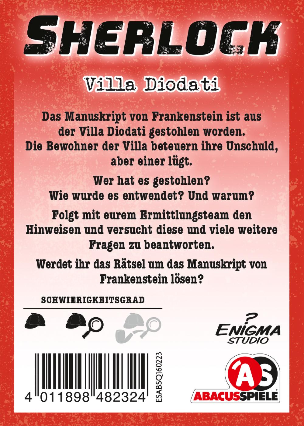 Rückseitencover Sherlock - Villa Diodati