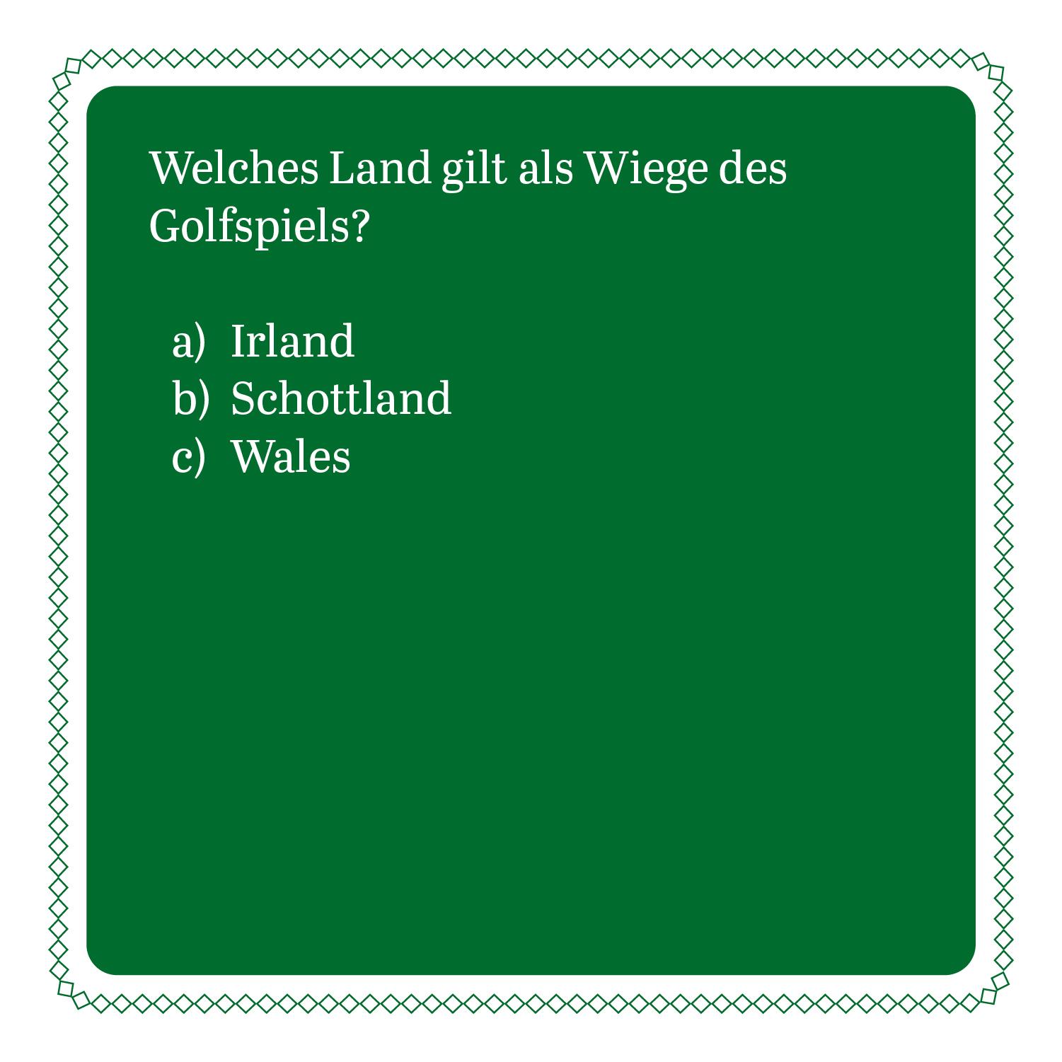 Beispielinhalt (Bild) Das Golf-Quiz (Neuauflage)