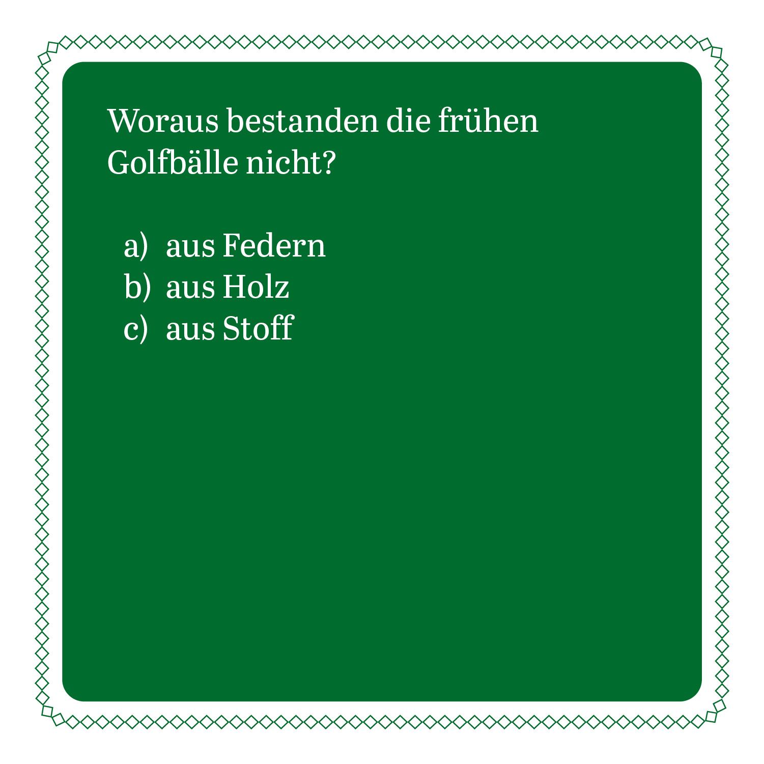 Beispielinhalt (Bild) Das Golf-Quiz (Neuauflage)