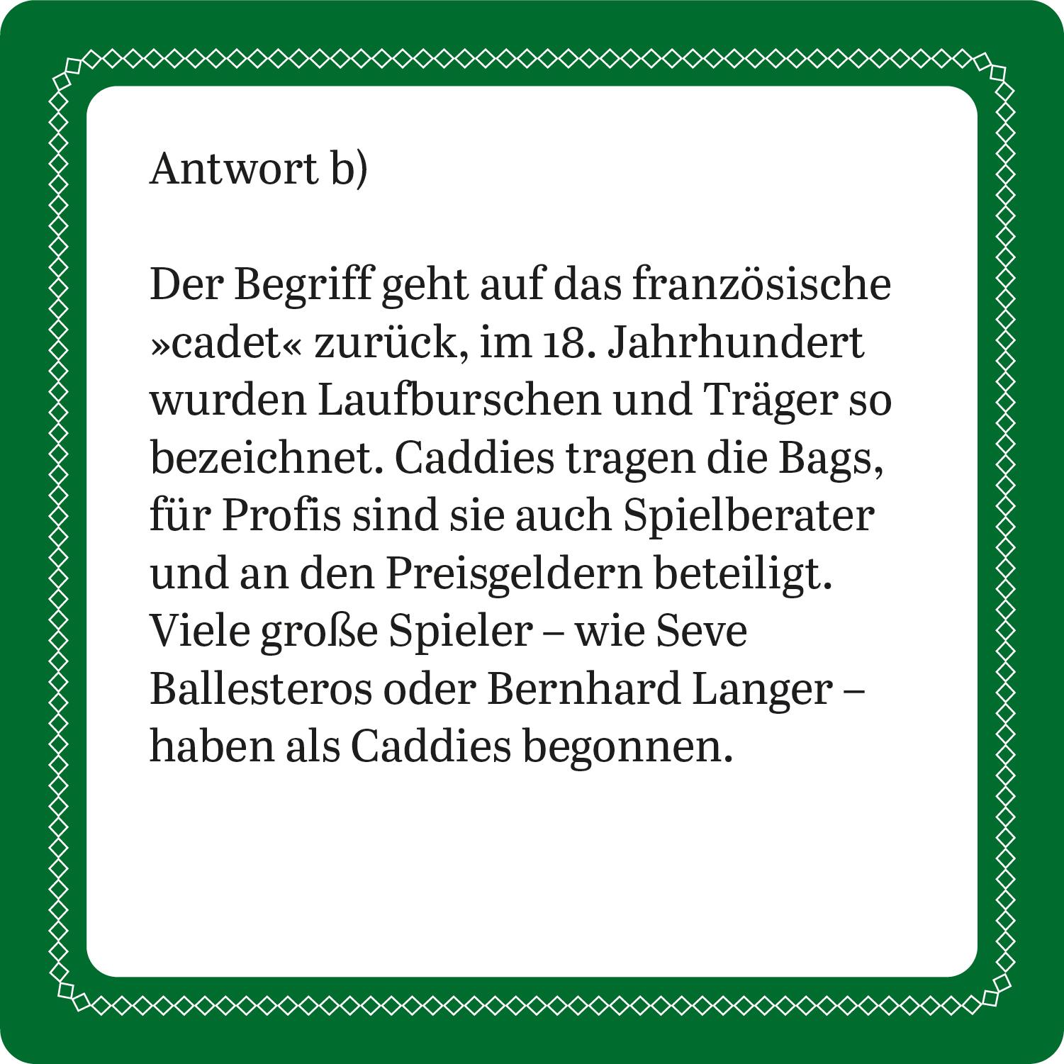 Beispielinhalt (Bild) Das Golf-Quiz (Neuauflage)