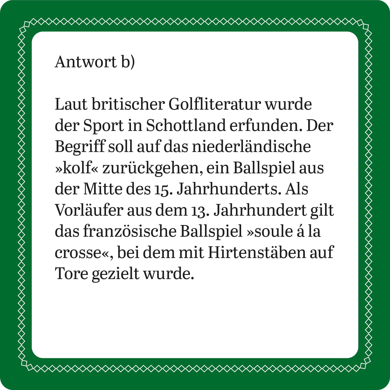 Beispielinhalt (Bild) Das Golf-Quiz (Neuauflage)