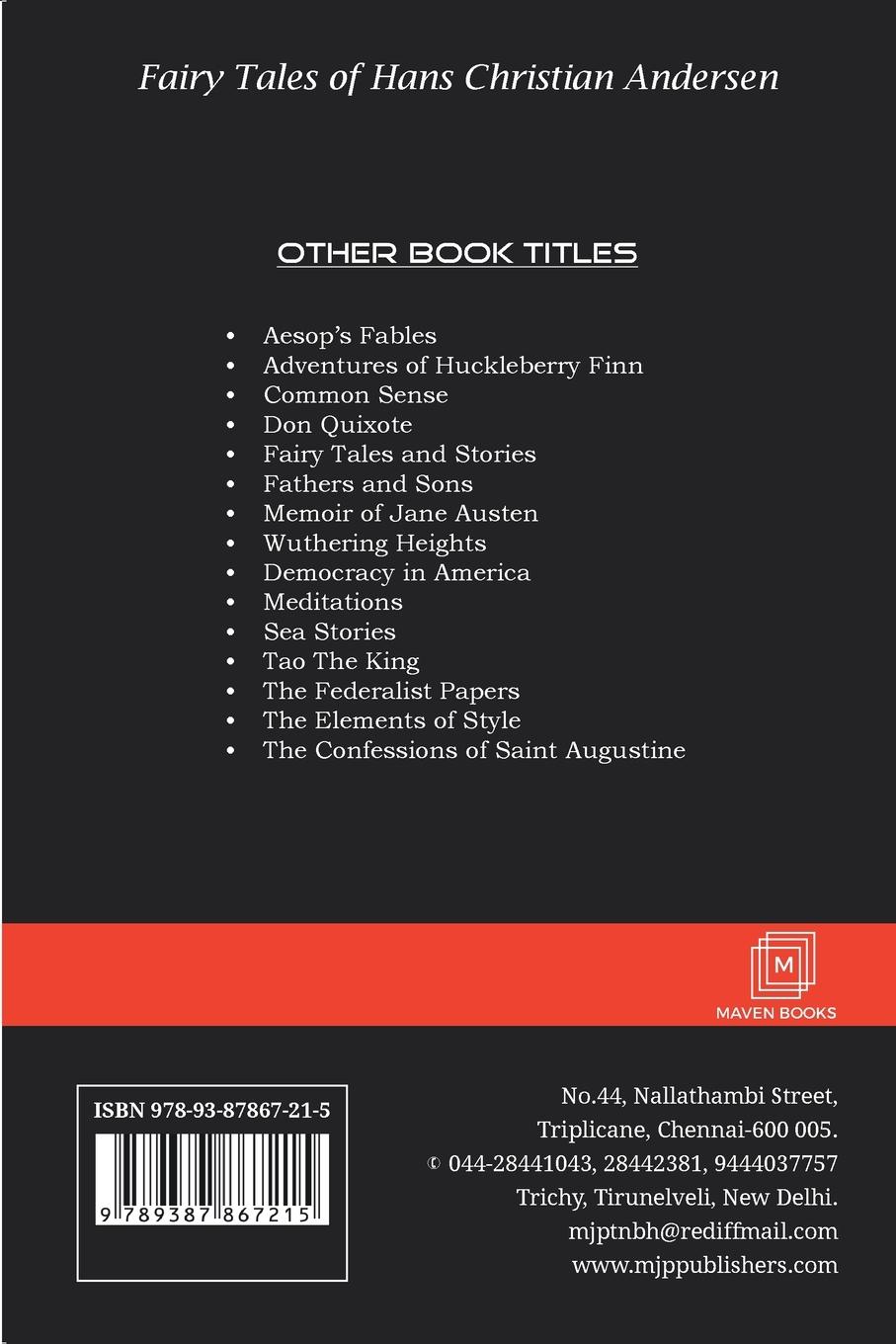 Rückseitencover Fairy Tales of Hans Christian Andersen