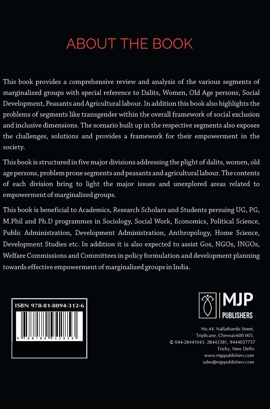Rückseitencover Empowerment of Marginalized Challenges and Solutions