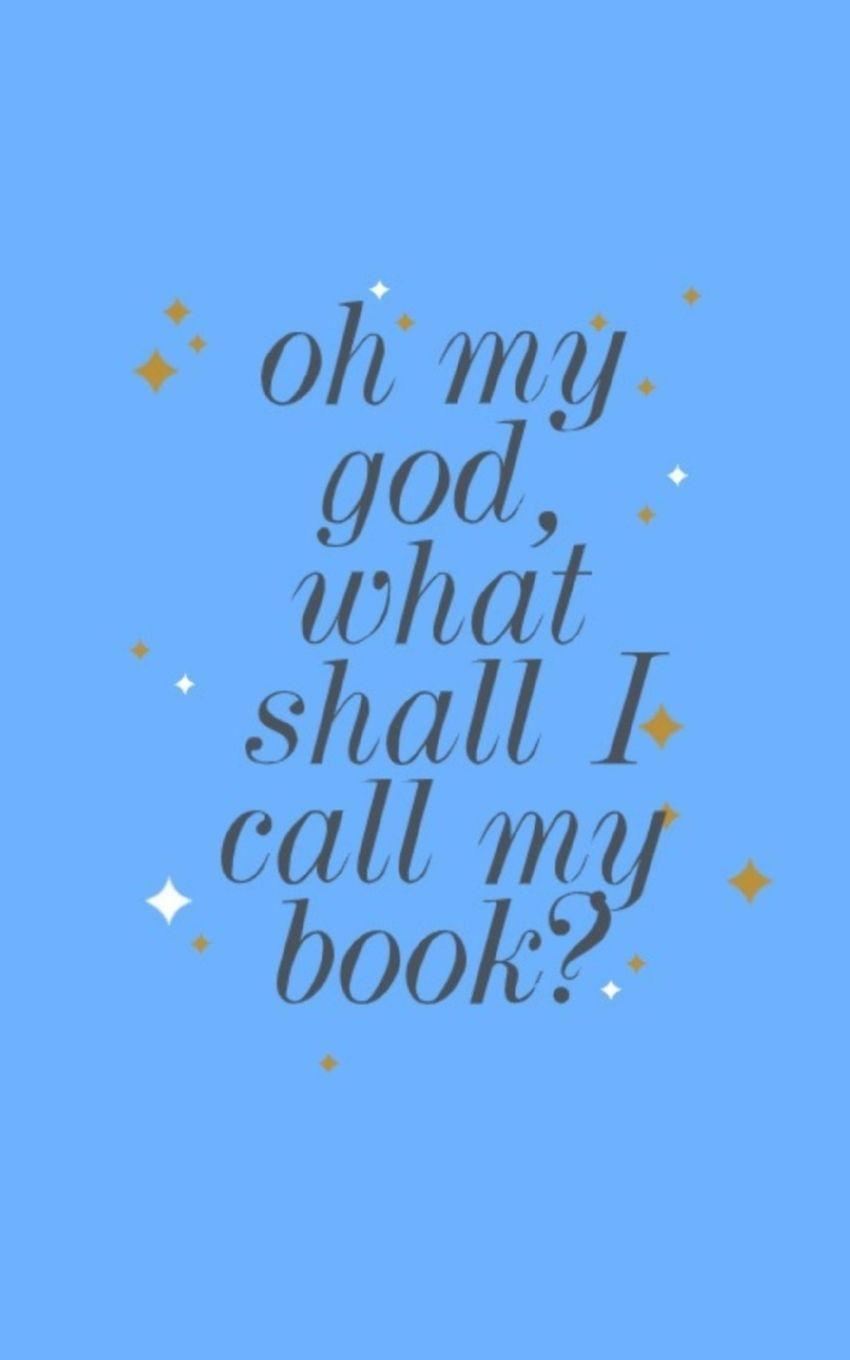 Vorderes Coverbild Oh my god, what shall I call my book?