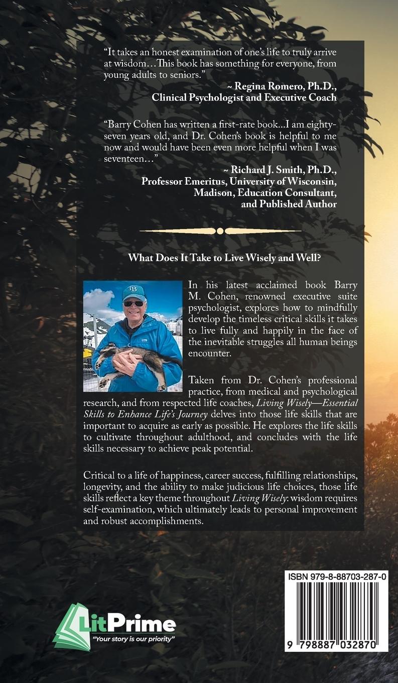 Rückseitencover Living Wisely - For Millenials & Beyond